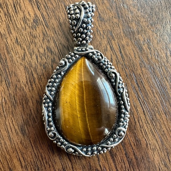Whitney Kelly Jewelry - Whitney Kelly Sterling Silver Tiger’s Eye Pendant
